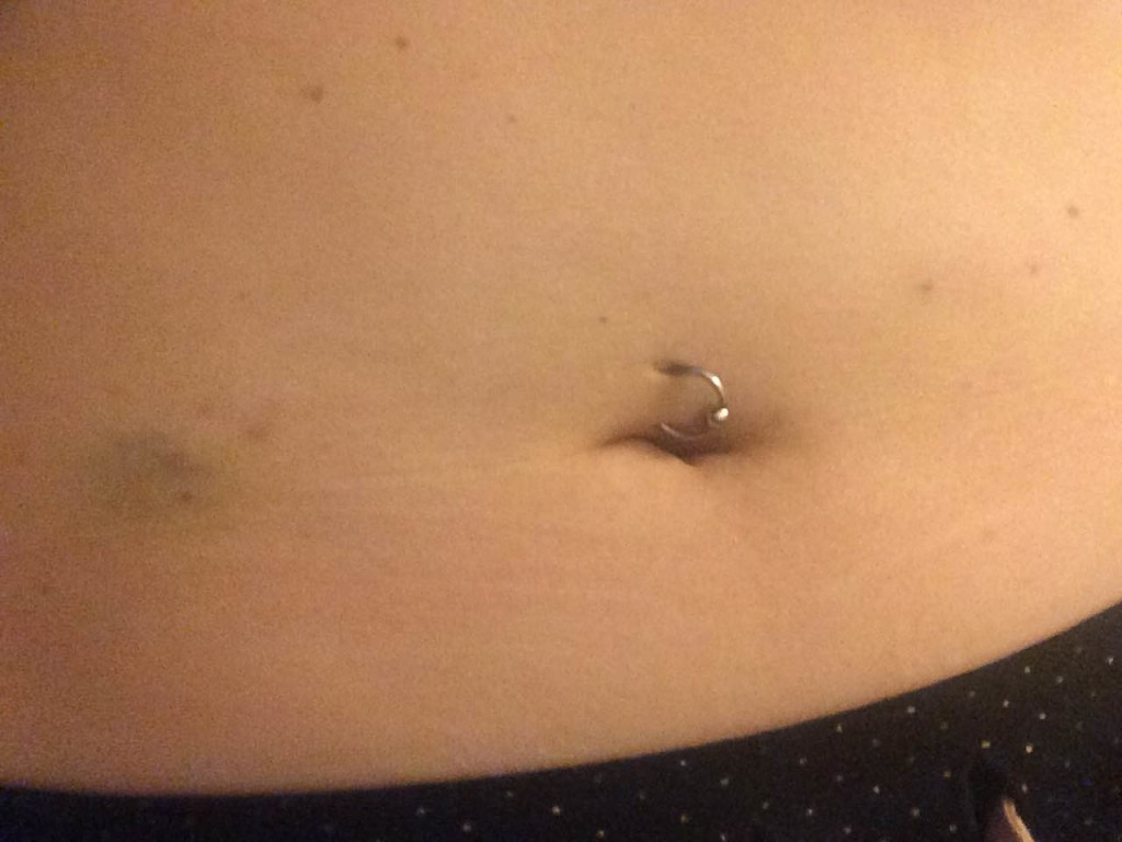 Surprise! My belly button is pierced :)