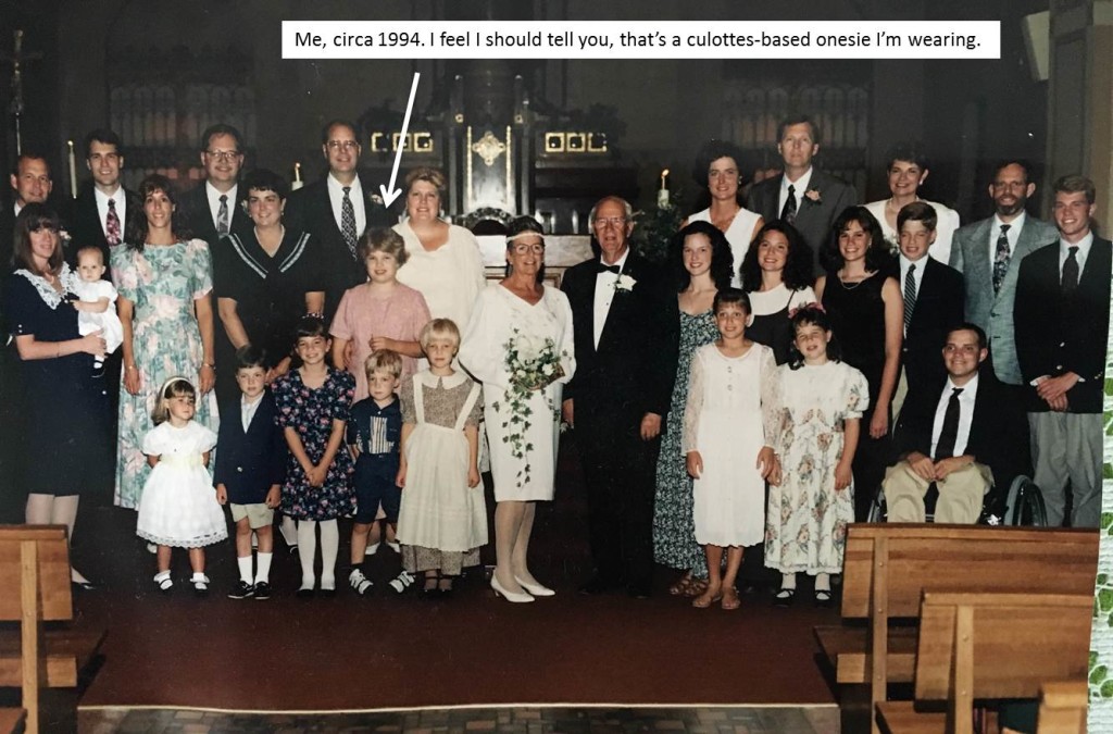 Full family photo from my grandfather's wedding to his second wife, Anne, in July 1994. The things you uncover before a funeral...